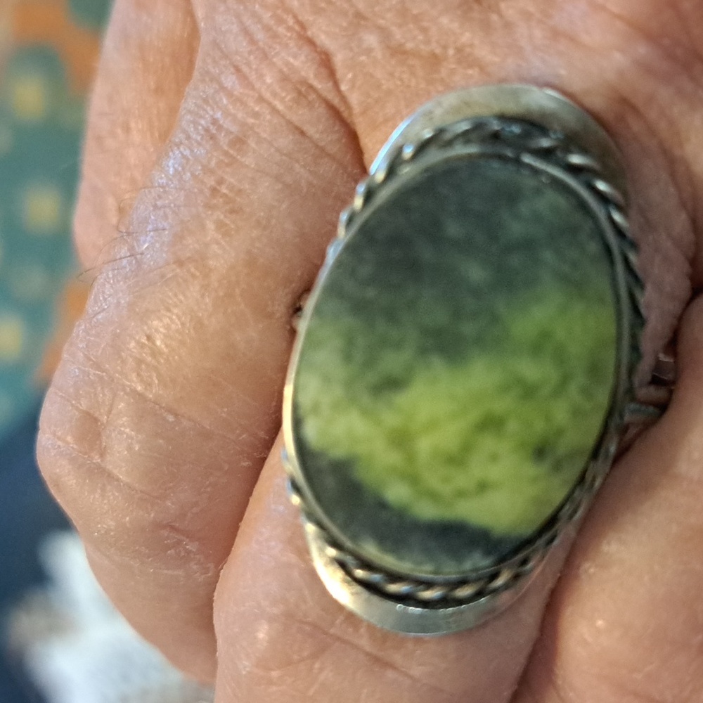 Sterling Solver Jasper Ring